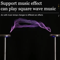 Music Tesla Coil Ambipolarity SSTC Singing Plasma Loudspeaker Artificial Lightning Magnetic Storm Coil Experiment Model