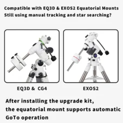 ONSTEP Auto GOTO Upgrade Kit PRO+, 12V DC 5.5×2.1 Input, Comaptible with EO3D/EXOS2 Equitorial Mount