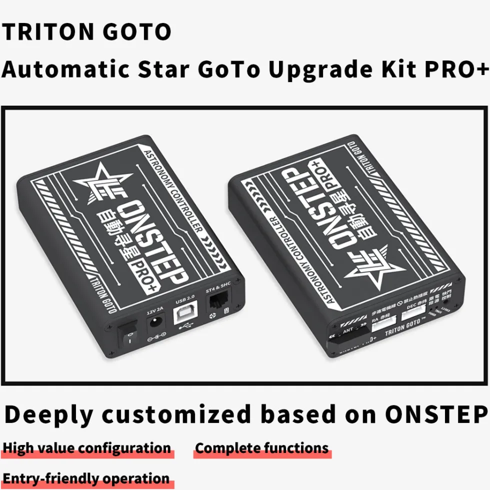 ONSTEP Auto GOTO Upgrade Kit PRO+, 12V DC 5.5×2.1 Input, Comaptible with EO3D/EXOS2 Equitorial Mount