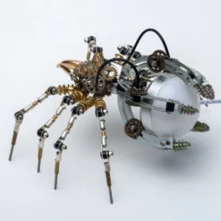 512PCS Metal DIY Assembly Toys Mechanical Spider with Lamp
