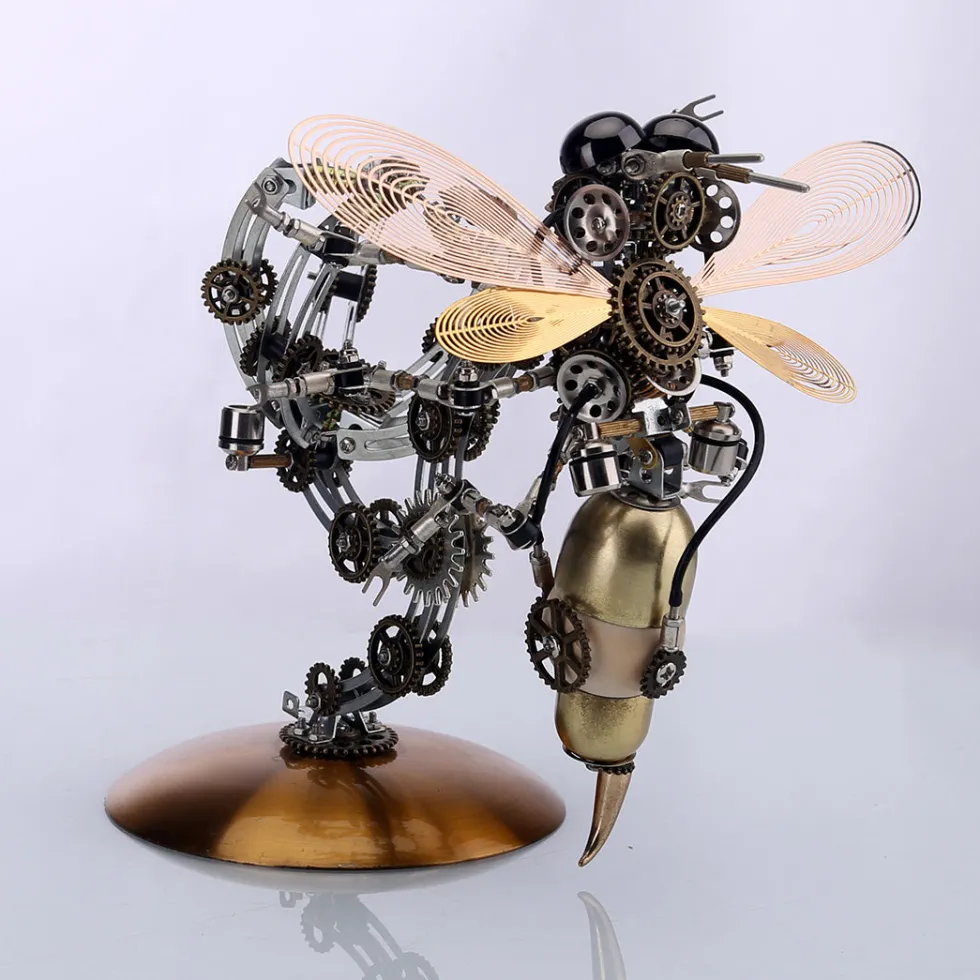 627PCS Metal Steampunk Kit Toy Mechanical Wasp