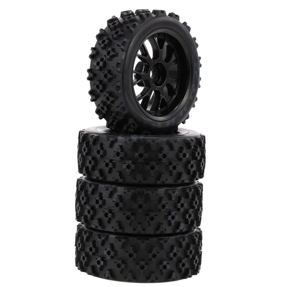 4Pcs 1/10 RC On-road Star Tread Pattern Tyre for HSP 1/10 Redcat Traxxas Tamiya HPI RC Buggy