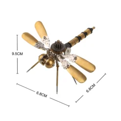 80Pcs Steampunk Insect Metal Model Kits Mechanical Crafts for Home Decor - Dragonfly