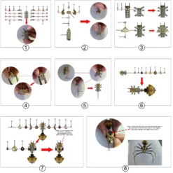 500+Pcs Steampunk Insect MINI Metal Creative Crafts