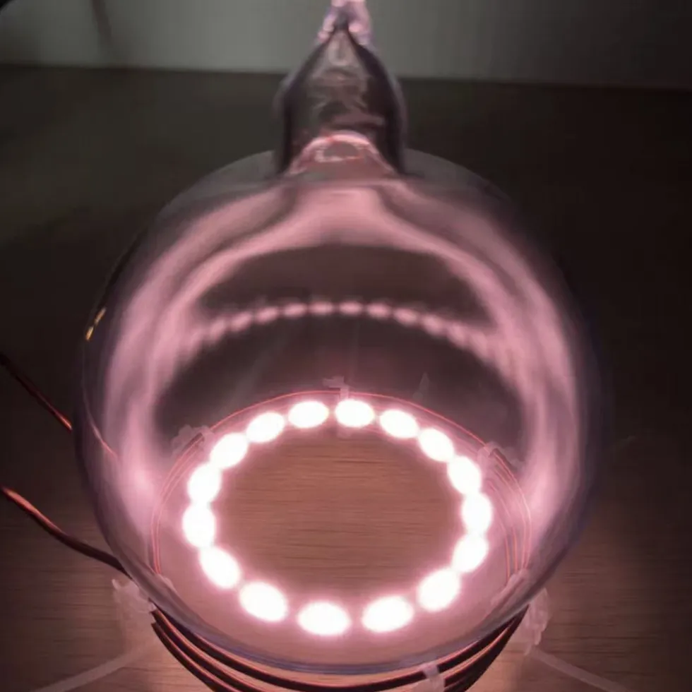 Plasma Energy Light Sphere, Magnetic Field Neon Gas Display Lamp Ring Plasma Sphere-Interactive Science Desk Toy