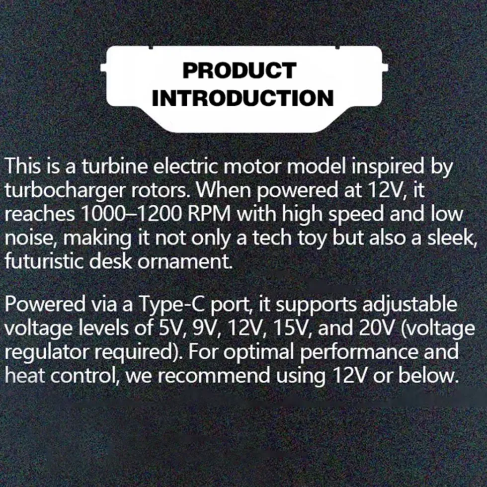 Premium Turbocharged Brushless Metal Motor - High-Speed Aerospace Engine Model