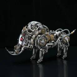 Raging Tusk 3D Metal Mechanical Boar Model Kit–DIY Steampunk Animal Assembly for Desktop Display