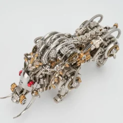 Raging Tusk 3D Metal Mechanical Boar Model Kit–DIY Steampunk Animal Assembly for Desktop Display