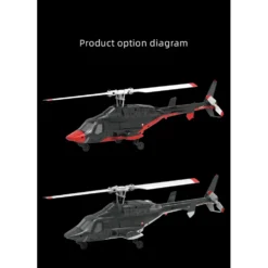 RC ERA A61 1/52 Scale Airwolf 2.4G 4CH Single Rotor Flybarless Mini RC Helicopter Model with Optical Flow Altitude Hold RTF