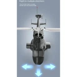 RC ERA A61 1/52 Scale Airwolf 2.4G 4CH Single Rotor Flybarless Mini RC Helicopter Model with Optical Flow Altitude Hold RTF