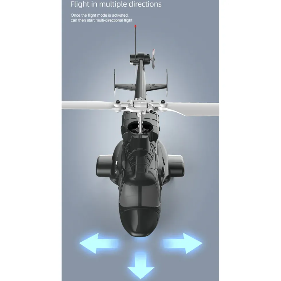 RC ERA A61 1/52 Scale Airwolf 2.4G 4CH Single Rotor Flybarless Mini RC Helicopter Model with Optical Flow Altitude Hold RTF
