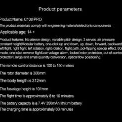 RC ERA C138PRO 1/33 Scale Bell 206 2.4G 6CH Flybarless Single-Rotor RC Helicopter Model with One-Touch Inverted Flight (RTF Version/Police Livery)