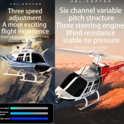 RC ERA C138 1/33 Scale BELL 206 Helicopter 2.4G 6CH Single-Rotor Gyroscopic Flying Aircraft Model