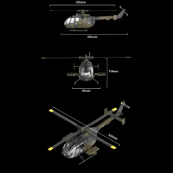 RC ERA C180 1/25 Scale 2.4G 6CH Single Rotor Flybarless RC Helicopter Model with Barometer, TOF LiDAR Altitude Hold & Optical Flow Positioning (RTF Version)