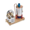 Retro All-metal Vertical Twin-Cylinder Steam Engine Model with Dynamic Balanced Crankshaft RTR STEM Model