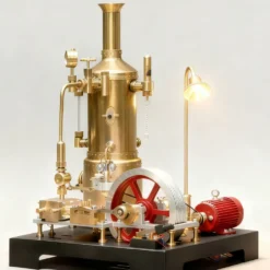 RETROL SE-03 Working Stationary Mill Steam Engine Model Kit with Boiler, Generator and Lamp Stand