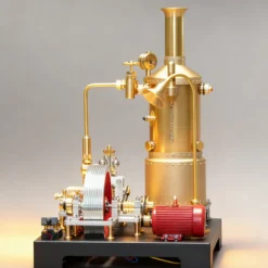 RETROL SE-03 Working Stationary Mill Steam Engine Model Kit with Boiler, Generator and Lamp Stand