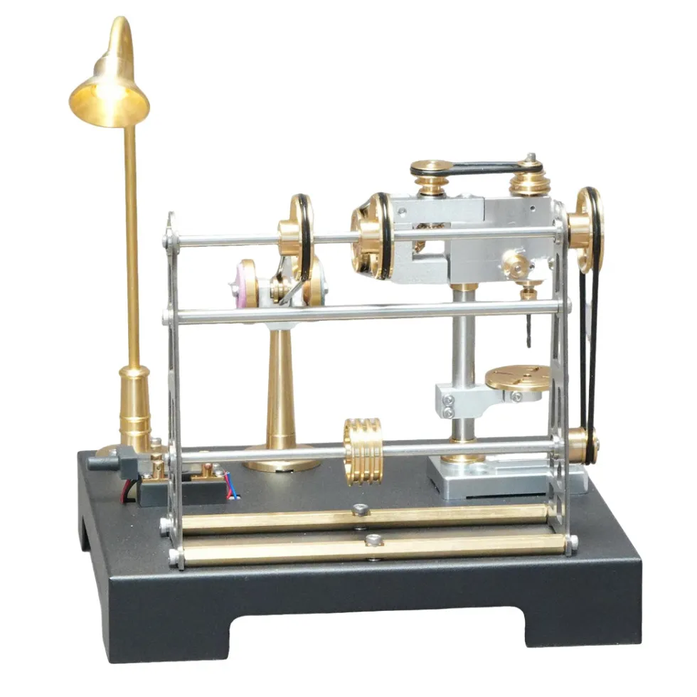 RETROL SE-03 Working Stationary Mill Steam Engine Model Kit with Boiler, Generator and Lamp Stand