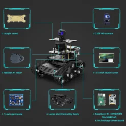 ROS Intelligent Tracked Robot Car Kit with LiDAR SLAM, Autonomous Navigation & Path Planning
