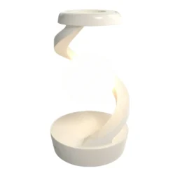 Rotating Levitating Night Light – Wireless Charging Bedside Ambient Lamp, Desktop Decor