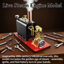RW-BL1K Mini Reversible Reciprocating Single-Cylinder Live Steam Engine Kit with Boiler DIY Kit