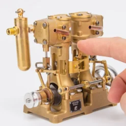 RW-L2 Retro Mini Inline Double Cylinder Steam Engine Model for 70-130cm Steamship