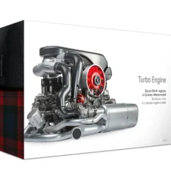 1/3 Scale DIY Horizontal Opposed 6-Cylinder Engine Kit with Operational Turbocharger - Electric Motorized STEM Educational Display Model