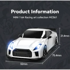 1/64 Scale 2.4G 4CH 4WD Half-Proportional Steering RC Drift Car with Realistic Brake Calipers