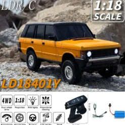 1/18 Scale 2.4G 3CH 4WD Off-Road RC Car Model with Flip-up Headlights