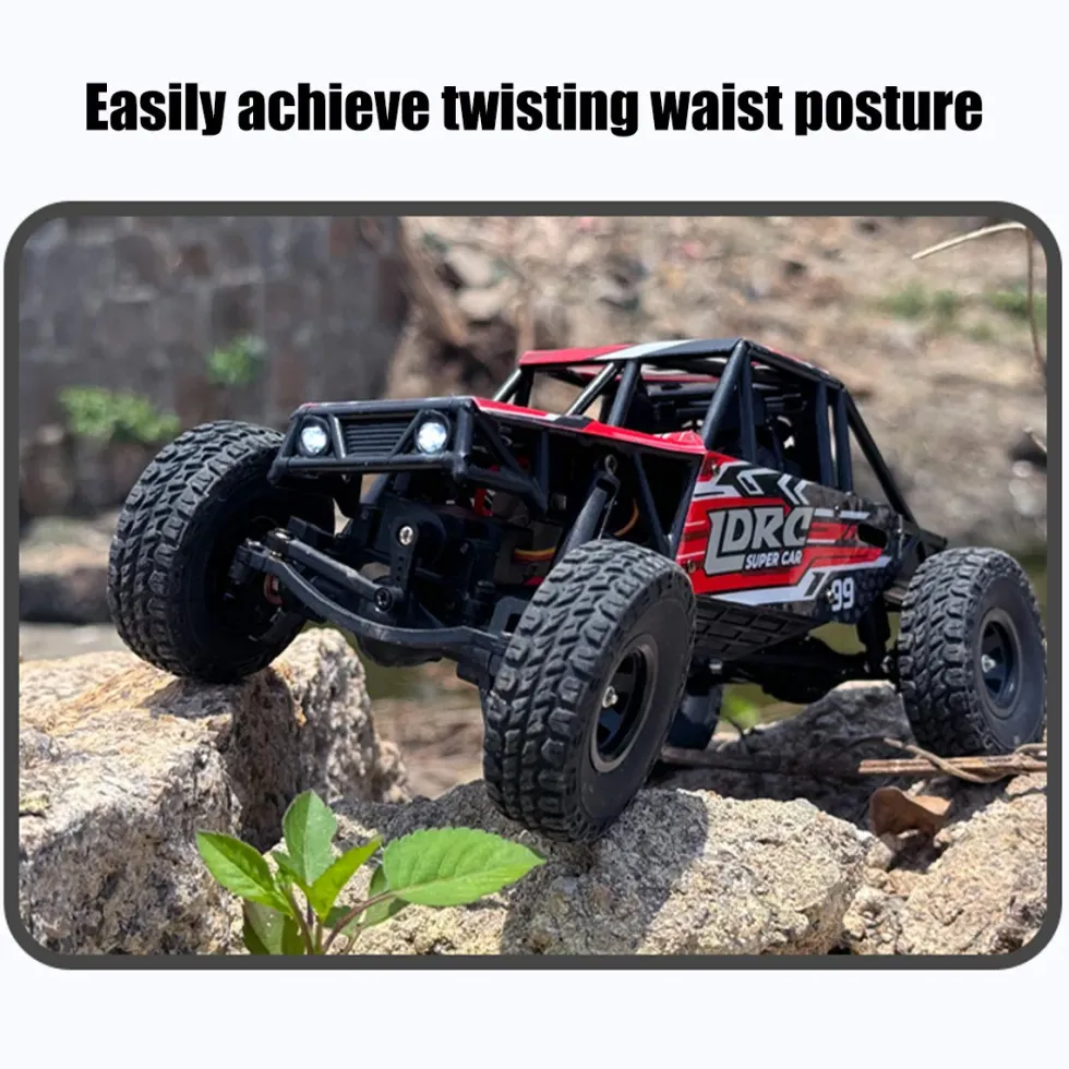1/18 Scale 2.4G 3CH 4WD Tube Chassis Off-Road RC Car Model with Flip-up Headlights