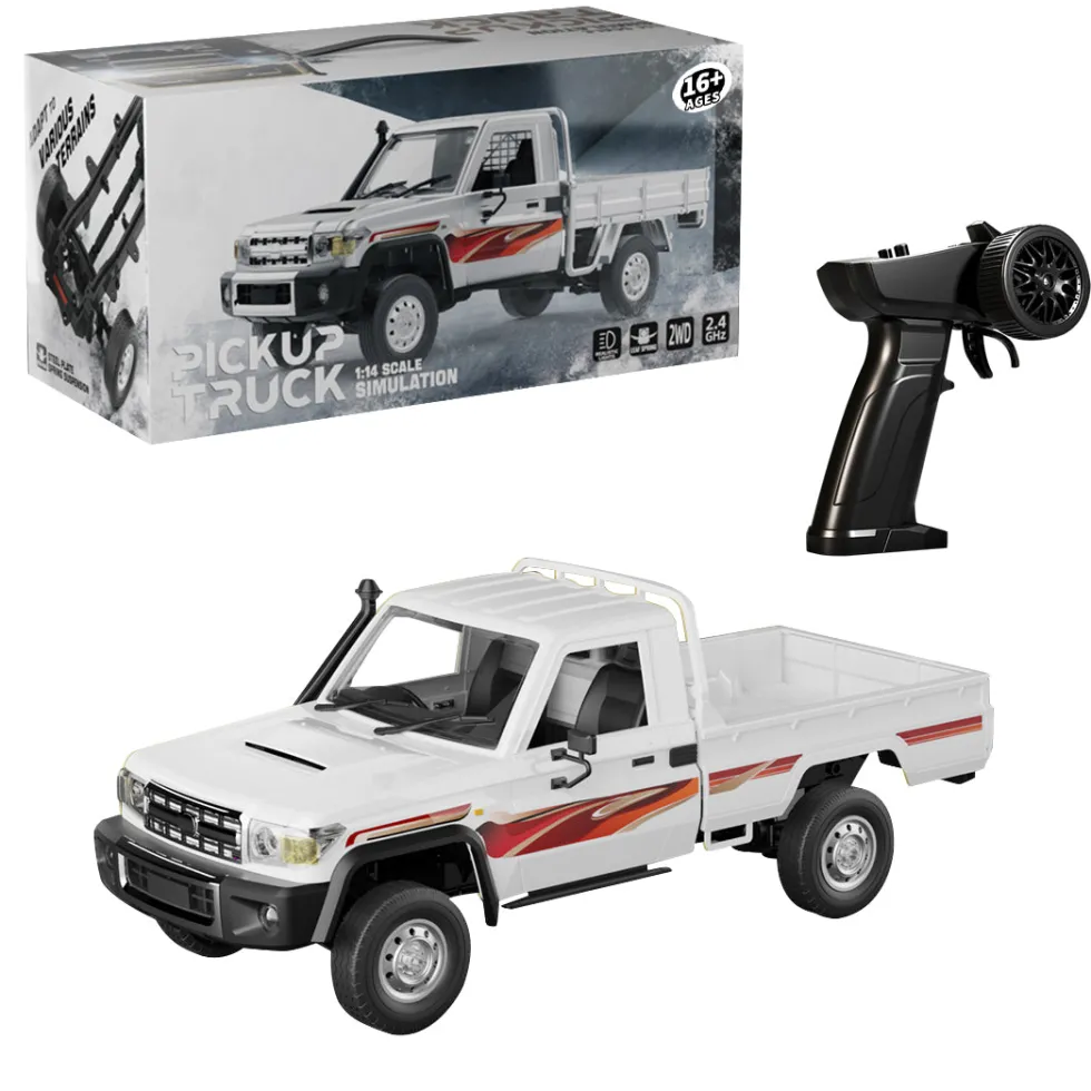 1/14 Scale 2.4G Full-Proportional RC Pickup Truck with Independent Suspension and Adjustable Gear Settings