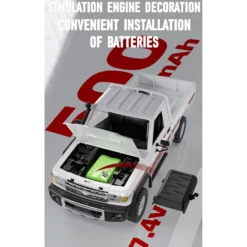 1/14 Scale 2.4G Full-Proportional RC Pickup Truck with Independent Suspension and Adjustable Gear Settings