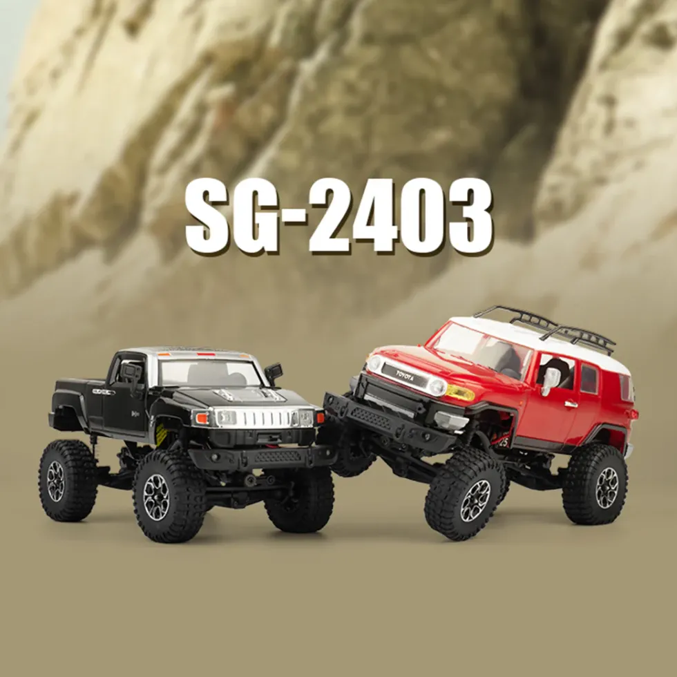 1/24 Scale 2.4G Full-Time 4WD Full-Proportional RC Off-Road Car Miniature Model Gifts
