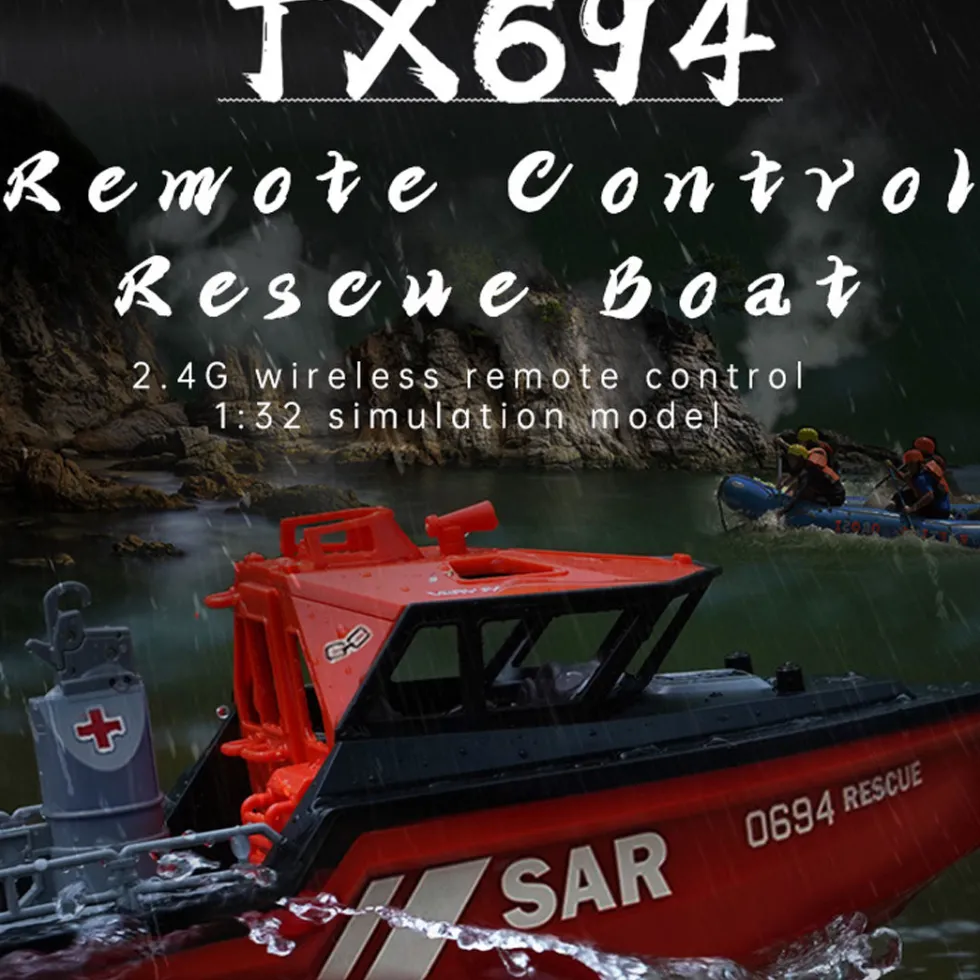 1/32 Scale 2.4G 8KM/H RC Rescue Boat Model RTR Version