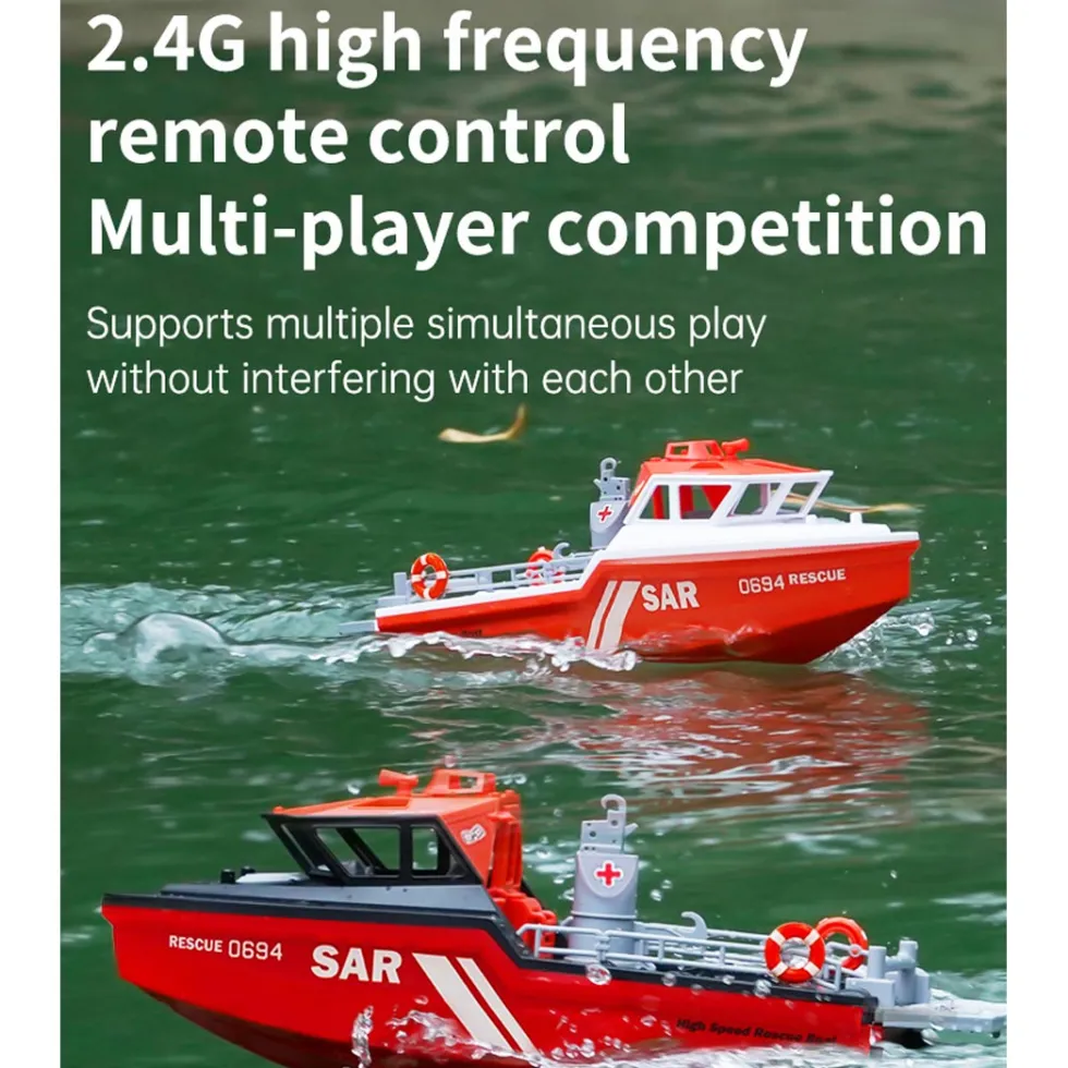 1/32 Scale 2.4G 8KM/H RC Rescue Boat Model RTR Version