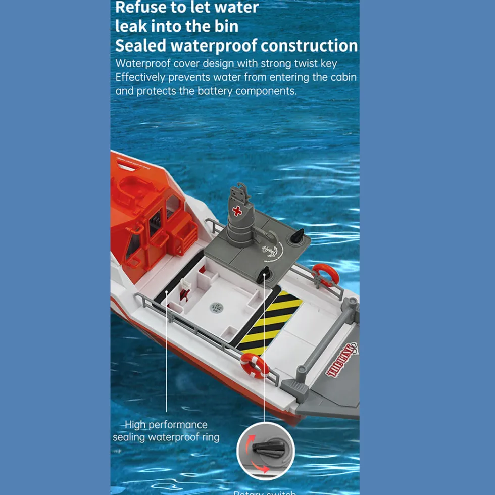 1/32 Scale 2.4G 8KM/H RC Rescue Boat Model RTR Version