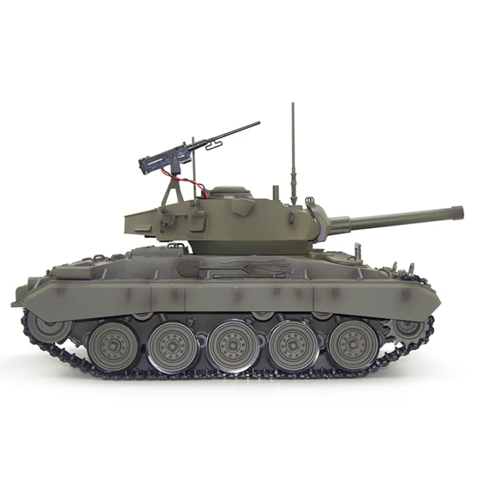 1/16 Scale 2.4G RC US M24 Light Tank Model With Smoke and Sound Effects