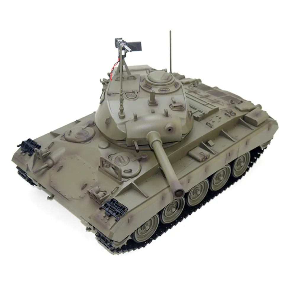 1/16 Scale 2.4G RC US M24 Light Tank Model With Smoke and Sound Effects