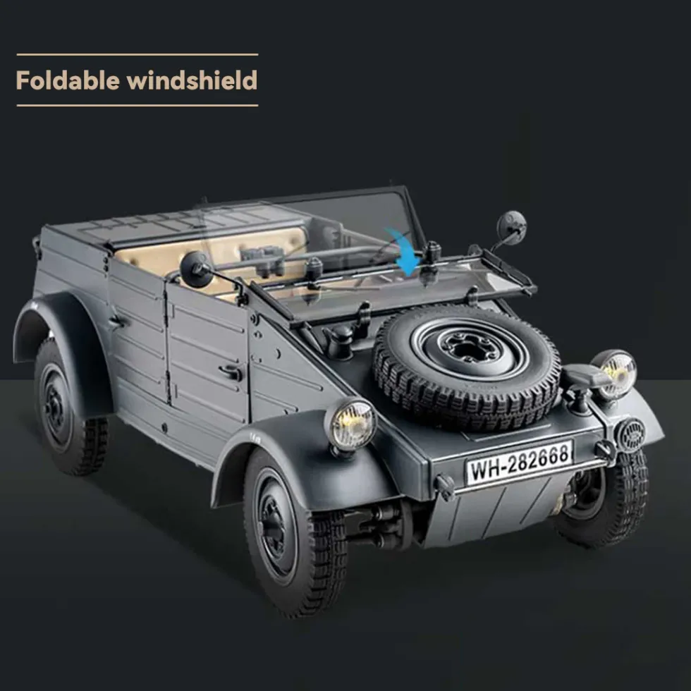 1/12 Scale 2.4G Type 82 RC Barrel Vehicle Model with 4-Wheel Independent Suspension