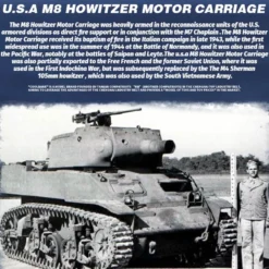 1/16 Scale 2.4G U.S. M8 Self-Propelled Howitzer RC Simulation Tank Model with Sound and Lights, Telescoping Smoke, Dual-Speed Modes