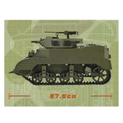1/16 Scale 2.4G U.S. M8 Self-Propelled Howitzer RC Tank Model with Sound and Lights, Telescoping Smoke, Dual-Speed Modes