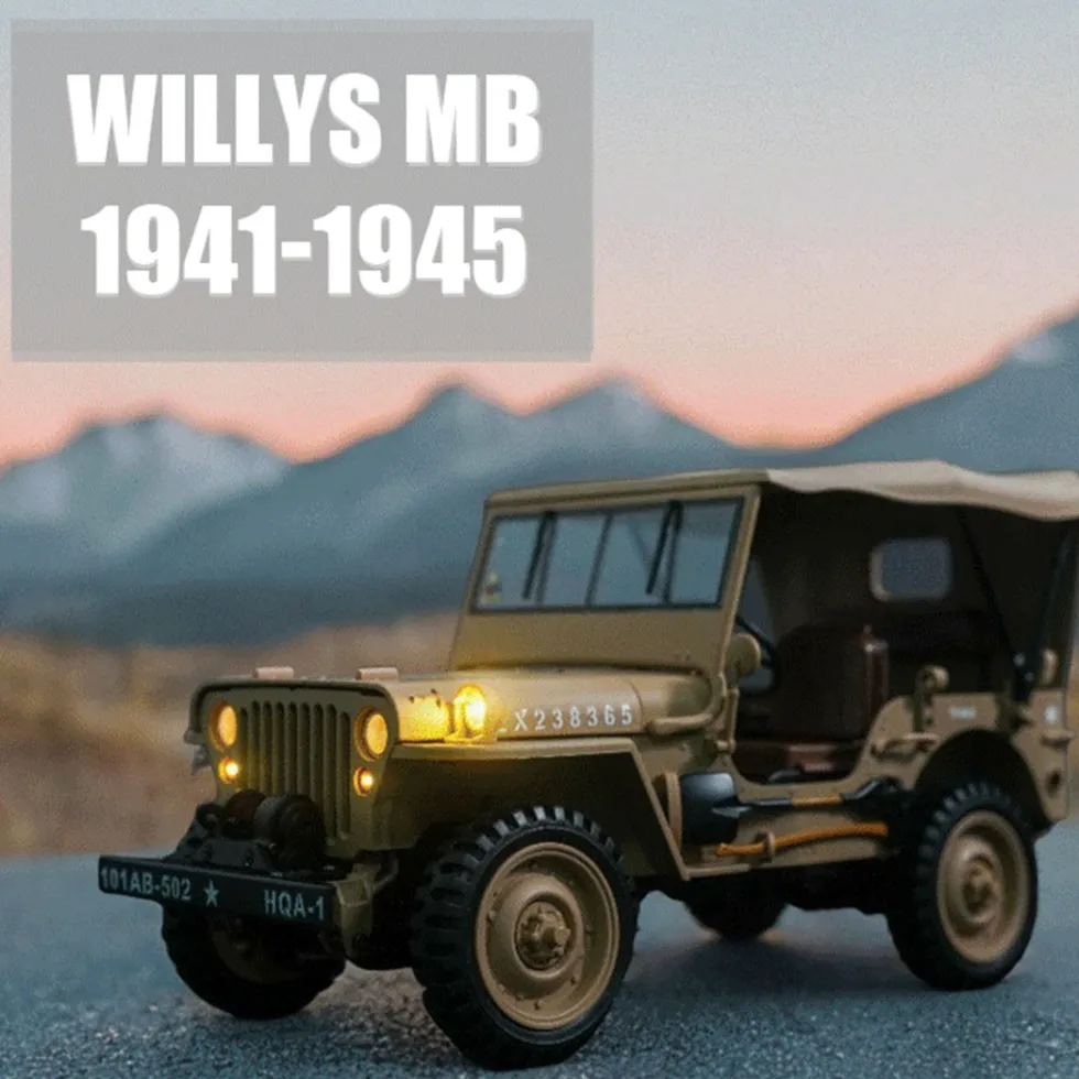 1/14 Scale 2.4G U.S. Willys RC Simulation Off-Road Car Model with Dual-Speed Switching