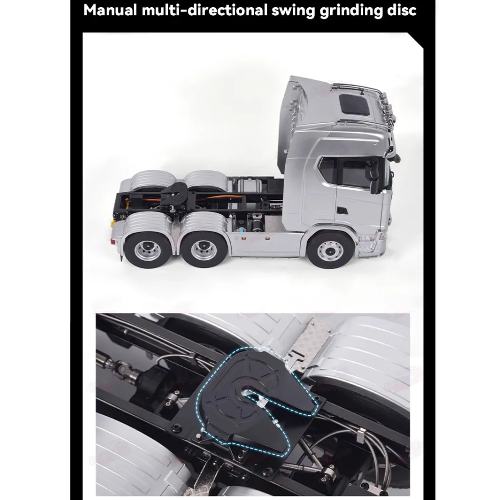 1/14 Scale 2.4G 6x6 All Wheel Drive Full-proportional RC Tractor Truck with 2-Speed and Realistic Sound and lights Gift for Boys