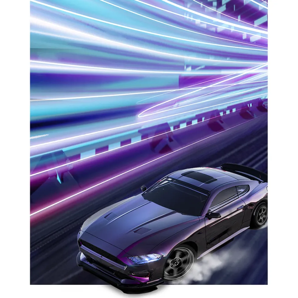 1/43 Scale 4WD RC Drift Car – Full-Proportional Control, Independent Suspension, LED Simulation Lights