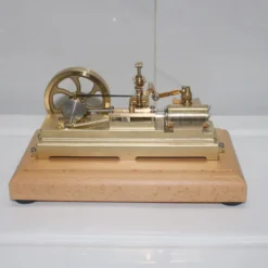 S10 1.7CC Mini Retro Horizontal Single-cylinder Reciprocating Double-acting Mill Steam Engine Model Toys with Speed Reducer