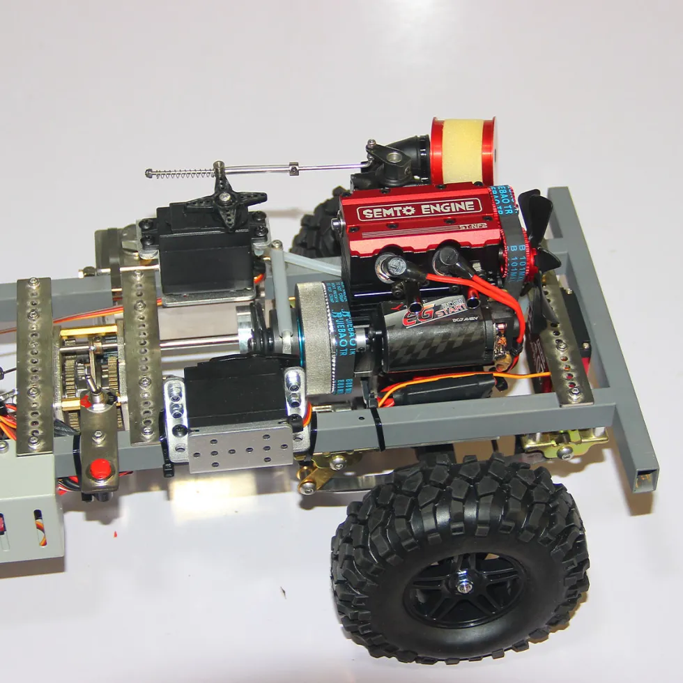 SEMTO ENGINE ST-NF2 7cc SOHC Inline 2 Cylinders 4 Stroke Air Cooled Nitro Engine Model Kit - FS-L200AC