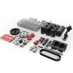 SEMTO ST-NF2 Engine 7cc SOHC Inline 2 Cylinders 4 Stroke Air Cooled Nitro Engine Model Kit - Build Your Own Engine that Works