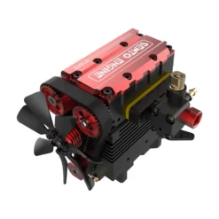SEMTO ST-NF2 Engine 7cc SOHC Inline 2 Cylinders 4 Stroke Air Cooled Nitro Engine Model Kit - Build Your Own Engine that Works