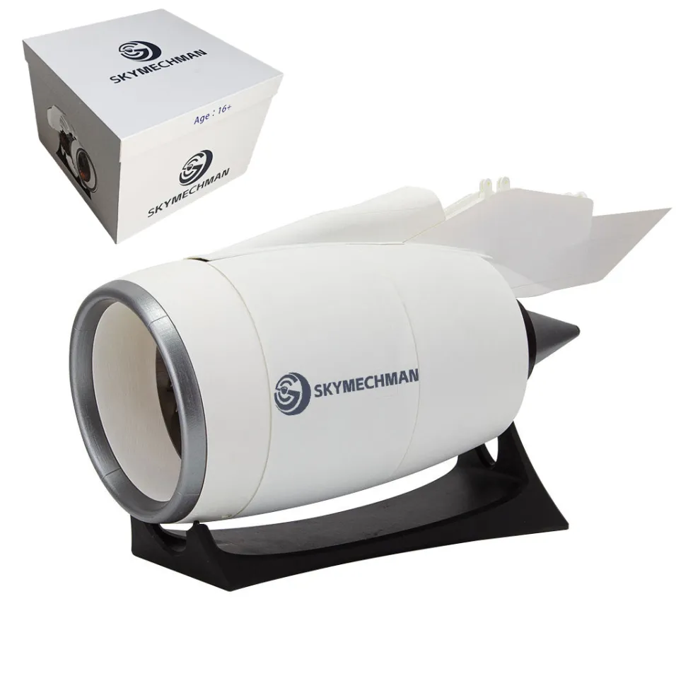 SKYMECH NTR-900 1/30 Turbofan Engine Model Kit - Build Your Own Turbofan Engine that Works - Working Jet Engine 150PCS