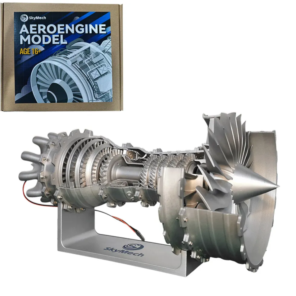 SKYMECH TRENT 900 Turbofan Engine Model Kit - Build Your Own Jet Engine that Works - Working Aircraft Engine Model Educational Toy